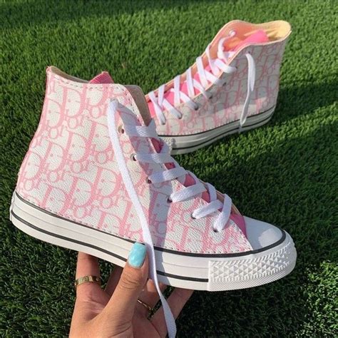 pink dior converse|light pink dior sneakers.